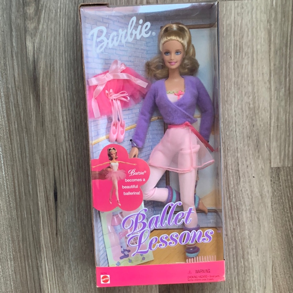 Barbie Doll Ballerina Ballet Lessons 1999 Mattel Collectible Pink Tutu 1990s New